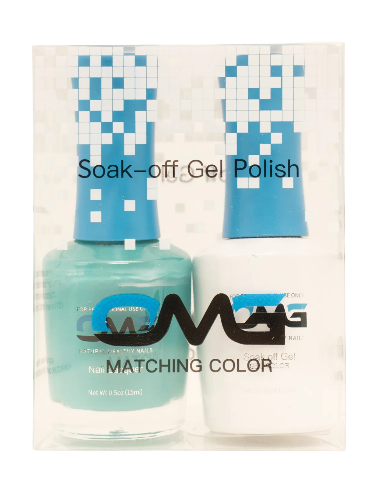 OMG Soak-Off Gel paired with matching lacquer